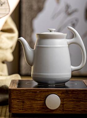 仿古水泡白釉大茶壶陶QKB瓷大容量单壶凉家用可壶加热防烫过滤壶