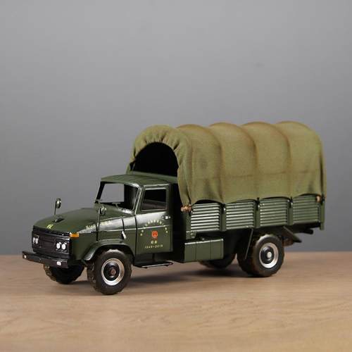 卡仿真古解放CA141OGQ运输车模型铁艺大号老式重卡收藏装复饰摆品