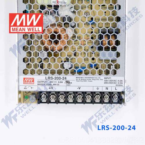 正品4明纬424V电源200W LRS-2直00-2 流开关稳压220V转2VDC台湾品
