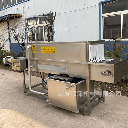 全自动食品筐洗筐机 连续式洗筐子机器 单冻盘子清洗设备