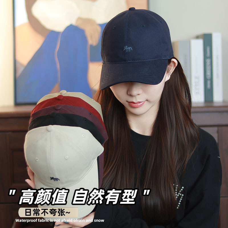 小狐狸刺绣防晒显脸小棒球帽