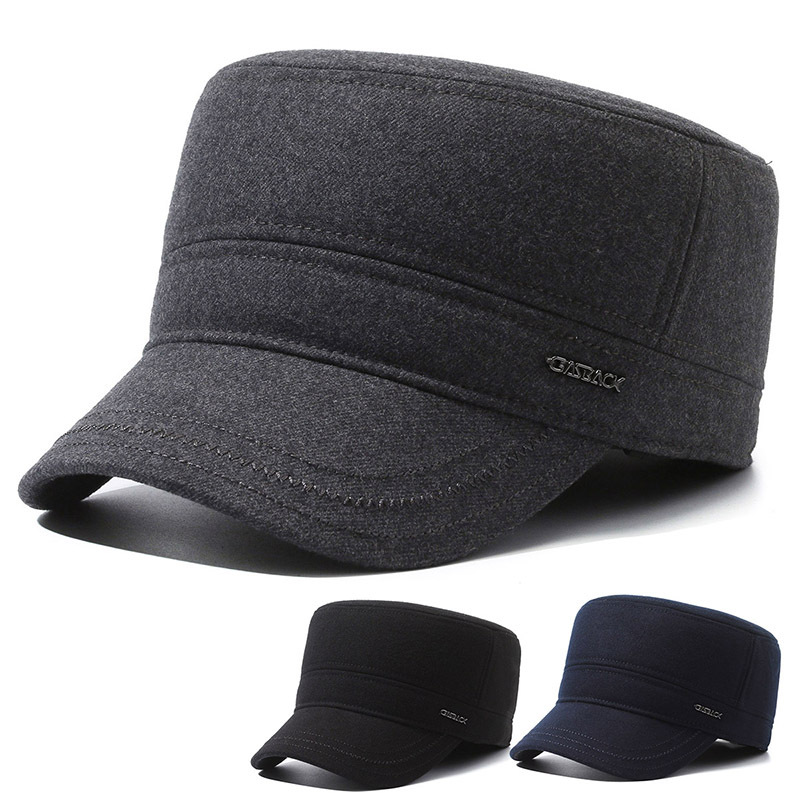 中老年加绒防寒男士前进帽