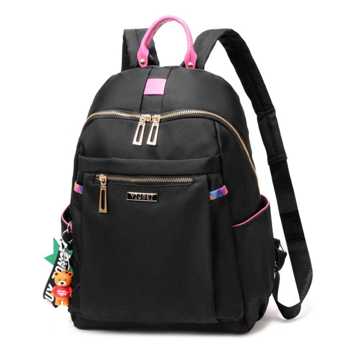 牛津布双肩包女士新款大容量电脑书包时尚休闲帆布旅行小背包