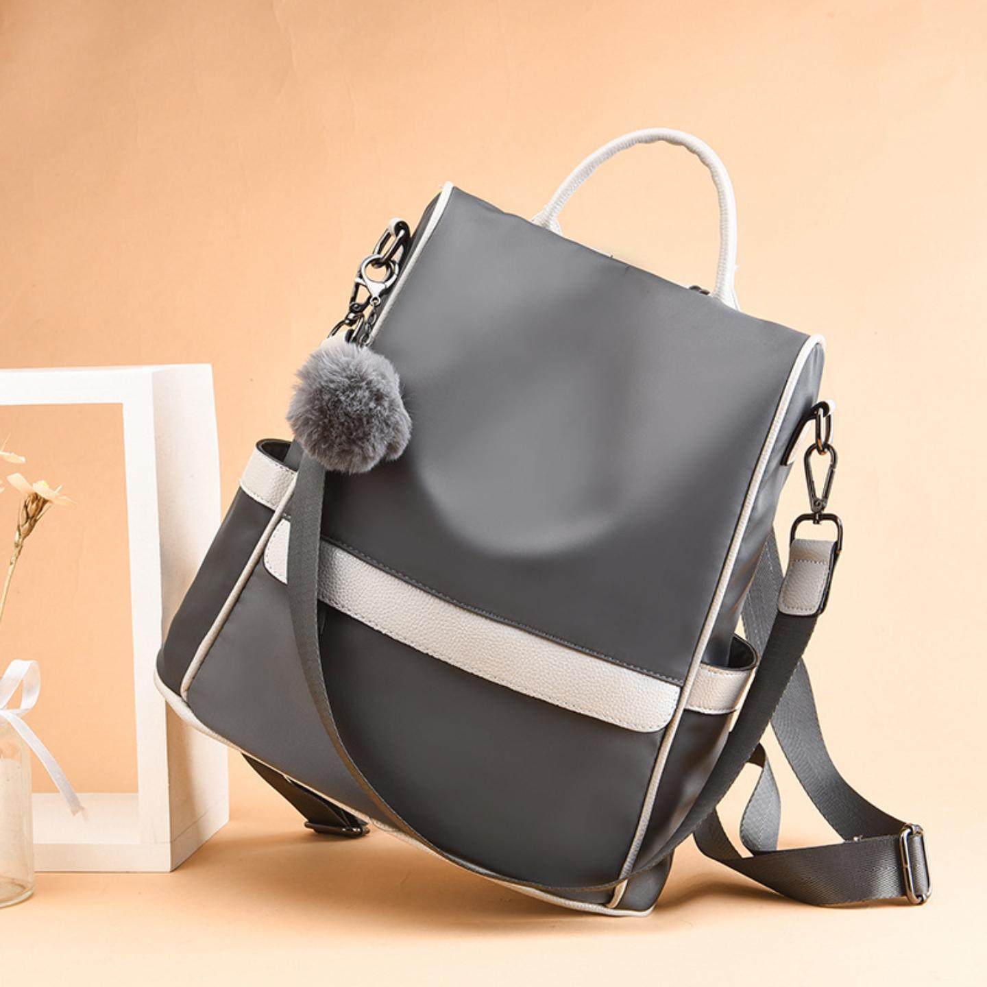 牛津布帆布双肩包女新款韩版潮百搭旅行书包女士背包女包