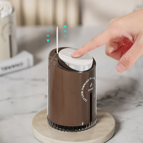 按压式牙签盒自动弹出家用高档个性创意牙签筒牙签罐收纳高颜值