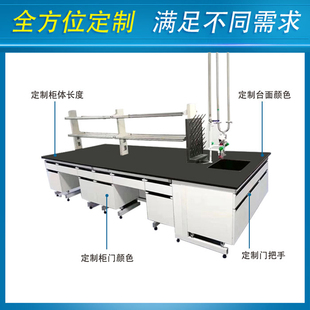 实验室实验台全钢工作台桌耐腐蚀超净试验桌学校操作台通风柜