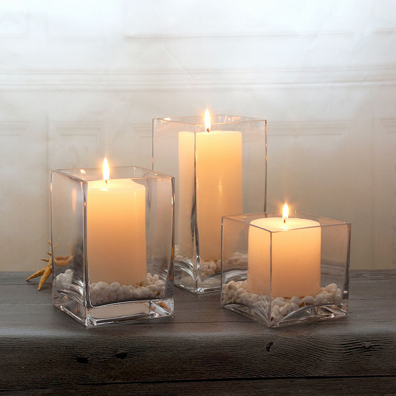 玻璃烛台欧式浪漫圣诞节家用软装蜡烛杯摆件样板间餐厅酒店蜡烛台