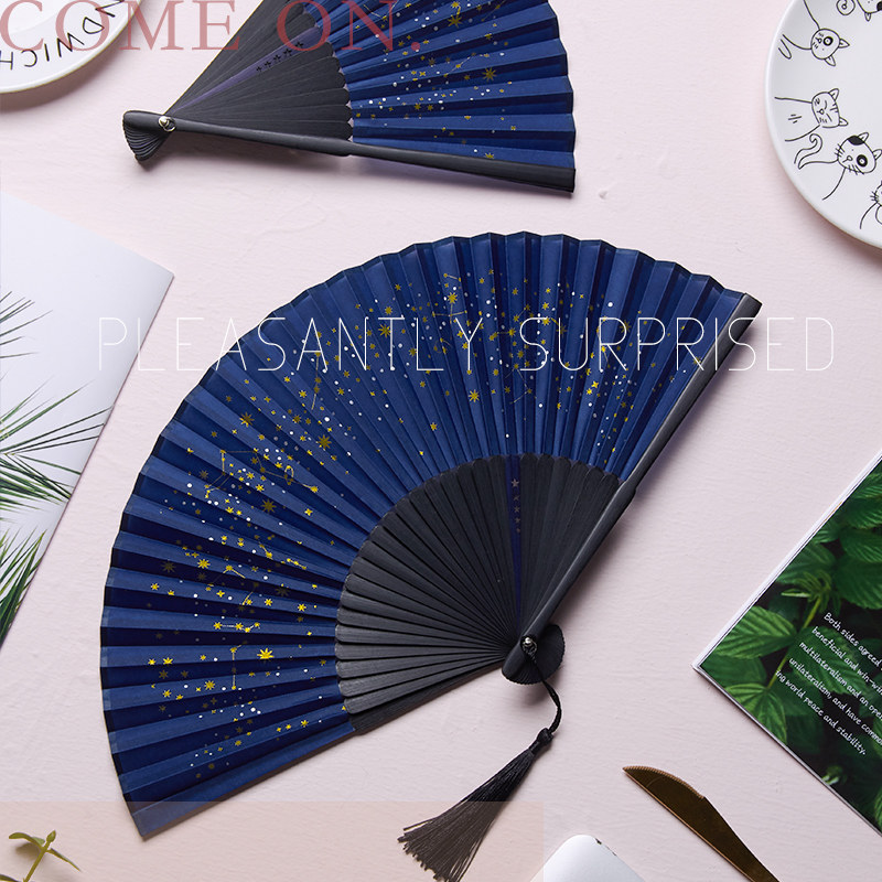 夏天便携小折扇中国风随身古风日式扇子古风大红色手绘跳舞蹈折叠