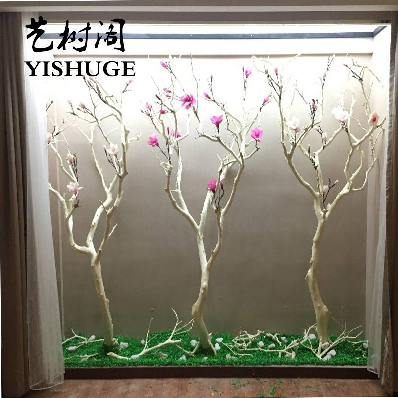 包邮天然干树枝庭院造景树装饰插花瓶枯枝橱窗摆件枯树布景许愿树