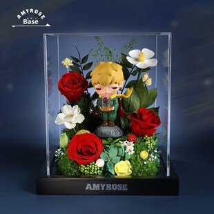 保存花小王子玫瑰花束礼盒为妻子和女朋友的生日中国情人节礼物