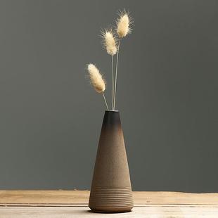 北欧复古陶瓷花瓶厅装饰简Y06076约干培花器水花插绿植花花器客桌