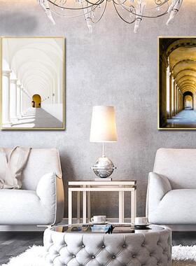 客厅欧装饰画墙式建筑挂画XKV酒店玄关画卧室壁画景餐厅背画防水