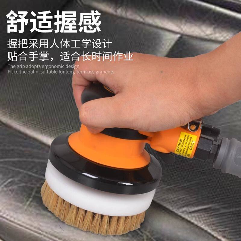 台湾幕田DS气动毛刷清洁机不绣钢白猪鬃刷刷子皮具洗鞋沙发清洗机