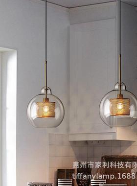 厂家厅直供餐厅吊单头北欧工44994业风创意个性吧台咖啡床头玻璃