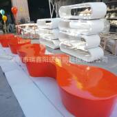 玻璃钢由休息椅气球花盆凳商场公园自L350CM组合创意户坐具外美陈