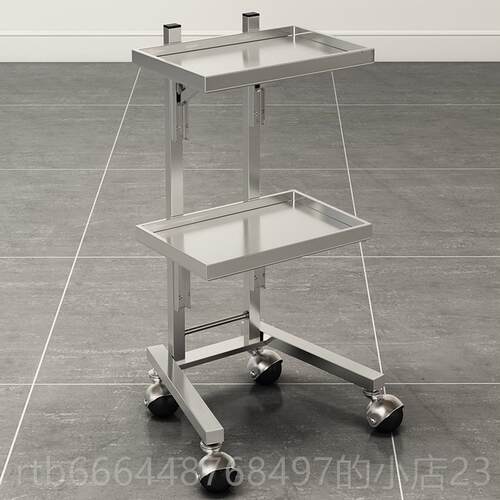 新款亚克力锈剪美容美发小推车不发折叠工具推车发廊钢专用烫染车