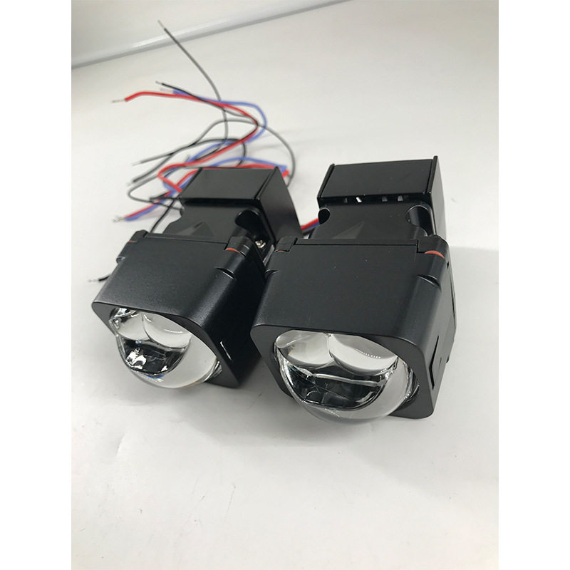 新款1.5寸双直射矩阵模组透镜大功率LED大灯白黄远近超亮聚光