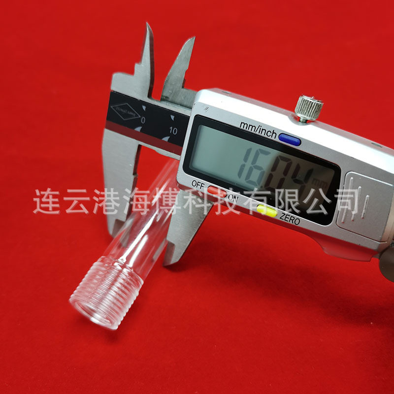 圆底 耐腐蚀 螺口带盖石英玻璃试管 螺口石英管图片