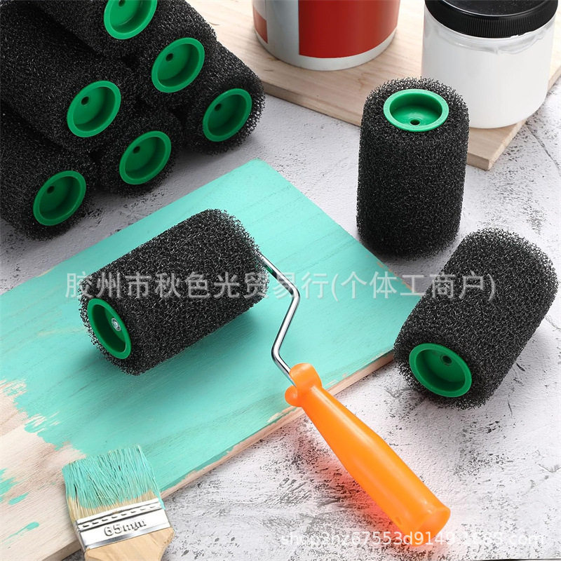 跨境4寸滚筒刷墙面腻子滚筒刷弹性滚筒刷腻子滚刷拉花纹理滚筒刷
