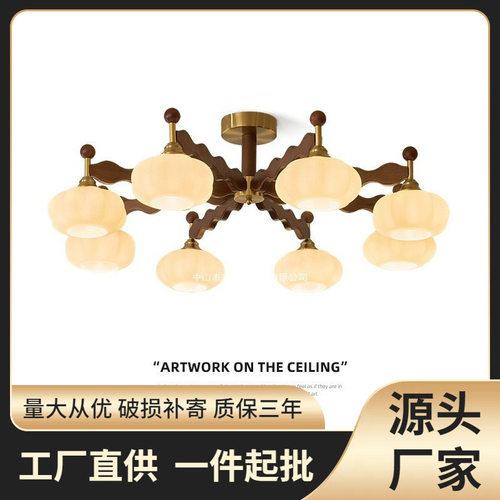 法式中古风客厅吊灯2025新款