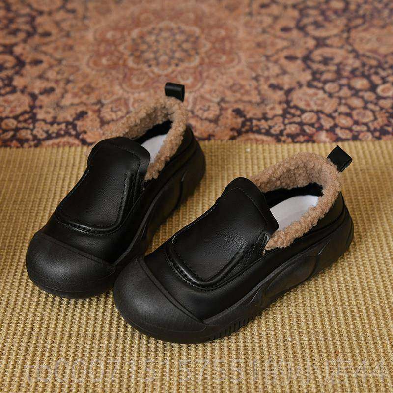 正品复古一厚厚底豆豆鞋女新加加绒款冬季女鞋轻便棉鞋懒人脚蹬休,女鞋,棉鞋,淘宝优惠券,粉丝福利购,淘宝优惠卷