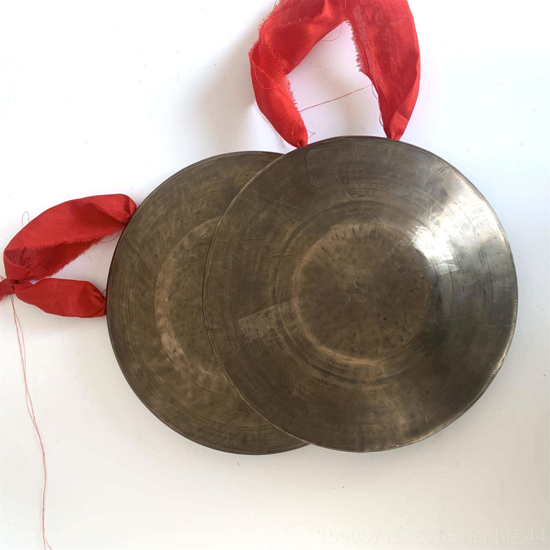 正品2cm高中1老低音青铜手锣优质响铜锣熟铜乐民器间配乐铜小锣