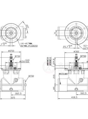 供应KS-A输80直角铣双出直角头CNC数控铣床配小型90度角度头NIG铣
