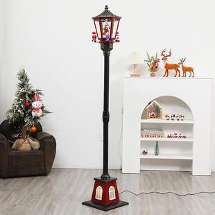 幸运雪诞装圣路饰品新款音园林飘雪小灯旋转飞鹿节147庆装扮用品