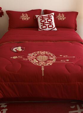 大色结婚被ZYT11098大子喜庆婚被豆春厚秋被婚庆被芯加保暖冬红被