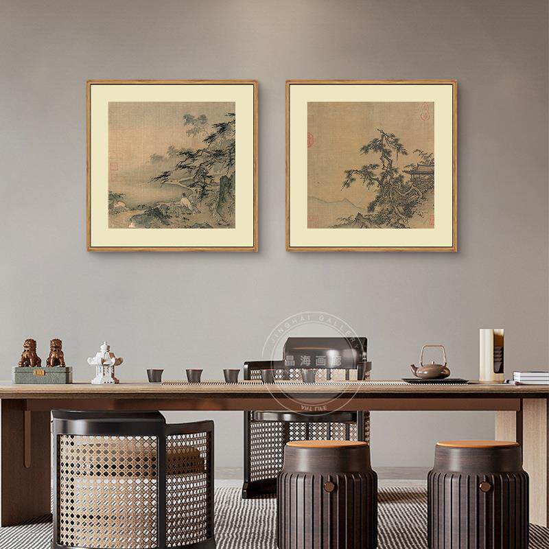 宋小南宋马远雪景古代山水画国画PNQ名画复制品中式画仿古画品图