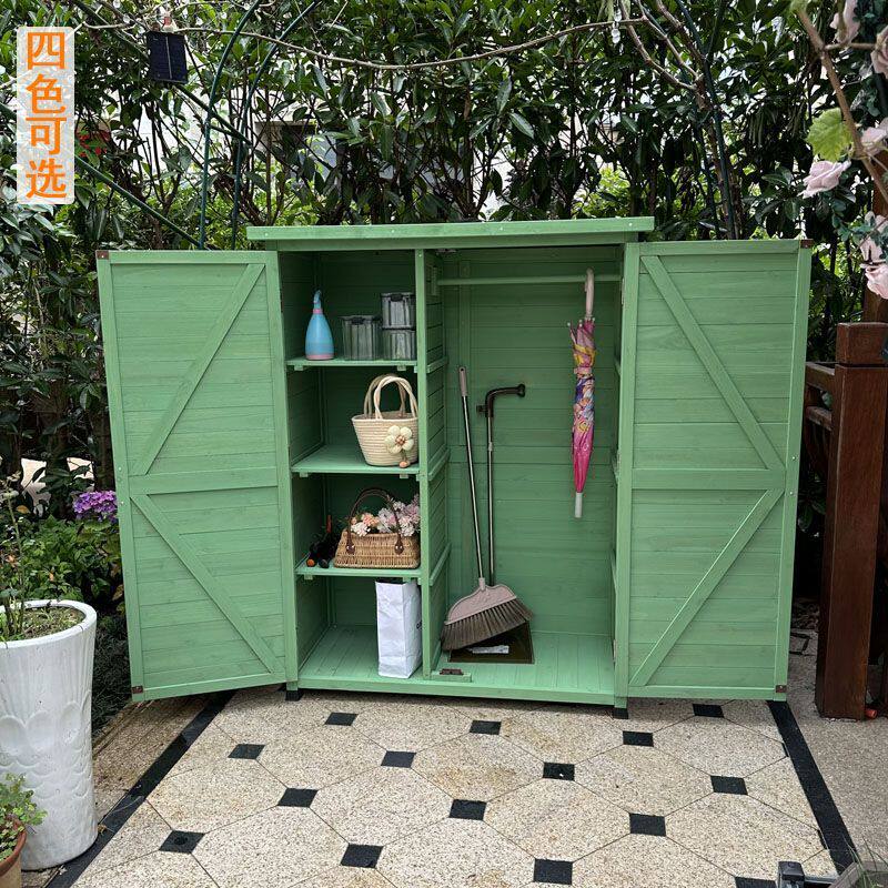 户外院子收纳柜杂物柜储物柜庭院阳台扫把拖把工具柜大码防水柜子