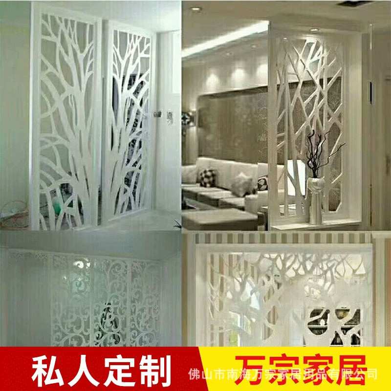 通花背景墙实木花格简约镂空雕花板欧式屏风隔断客厅玄关装饰吊顶