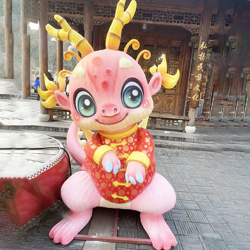 十二生肖造型彩灯 夜游景观室外防水造型花灯 传统风格手绘花灯