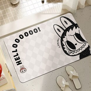 拉布布浴室地垫科技皮吸水软垫厕所淋浴间门口干脚垫防滑耐脏地毯