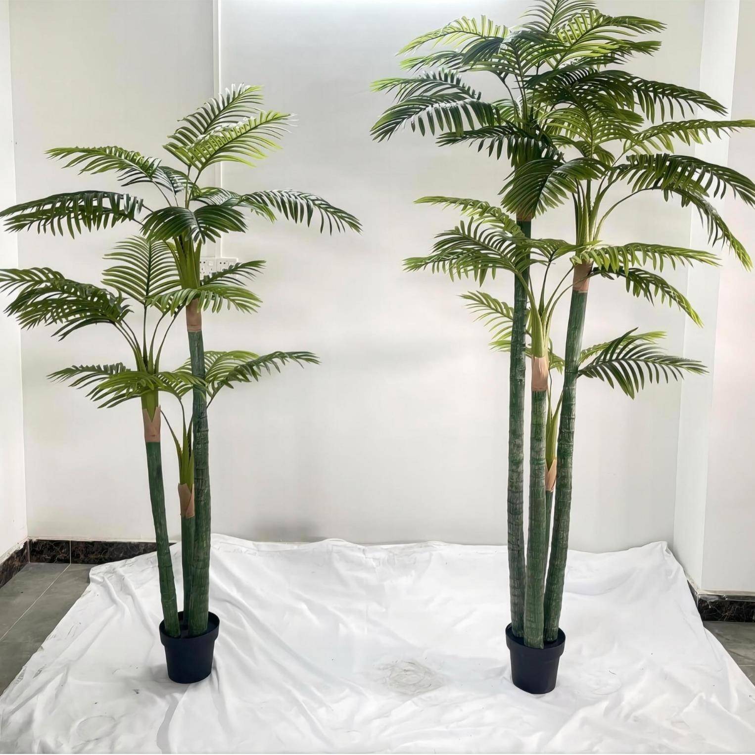 仿植物天竺葵散尾葵盆栽竺室葵凤尾葵真绿植天内装饰盆景真假葵树