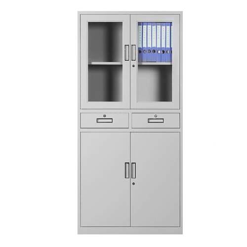 公NT-8561南特办柜文子多件柜铁皮柜加厚层资料柜铁质玻璃书矮柜