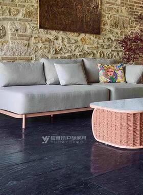 户架外沙发发庭院编藤椅子空售楼部沙别墅民IXJ宿创意藤椅休层闲