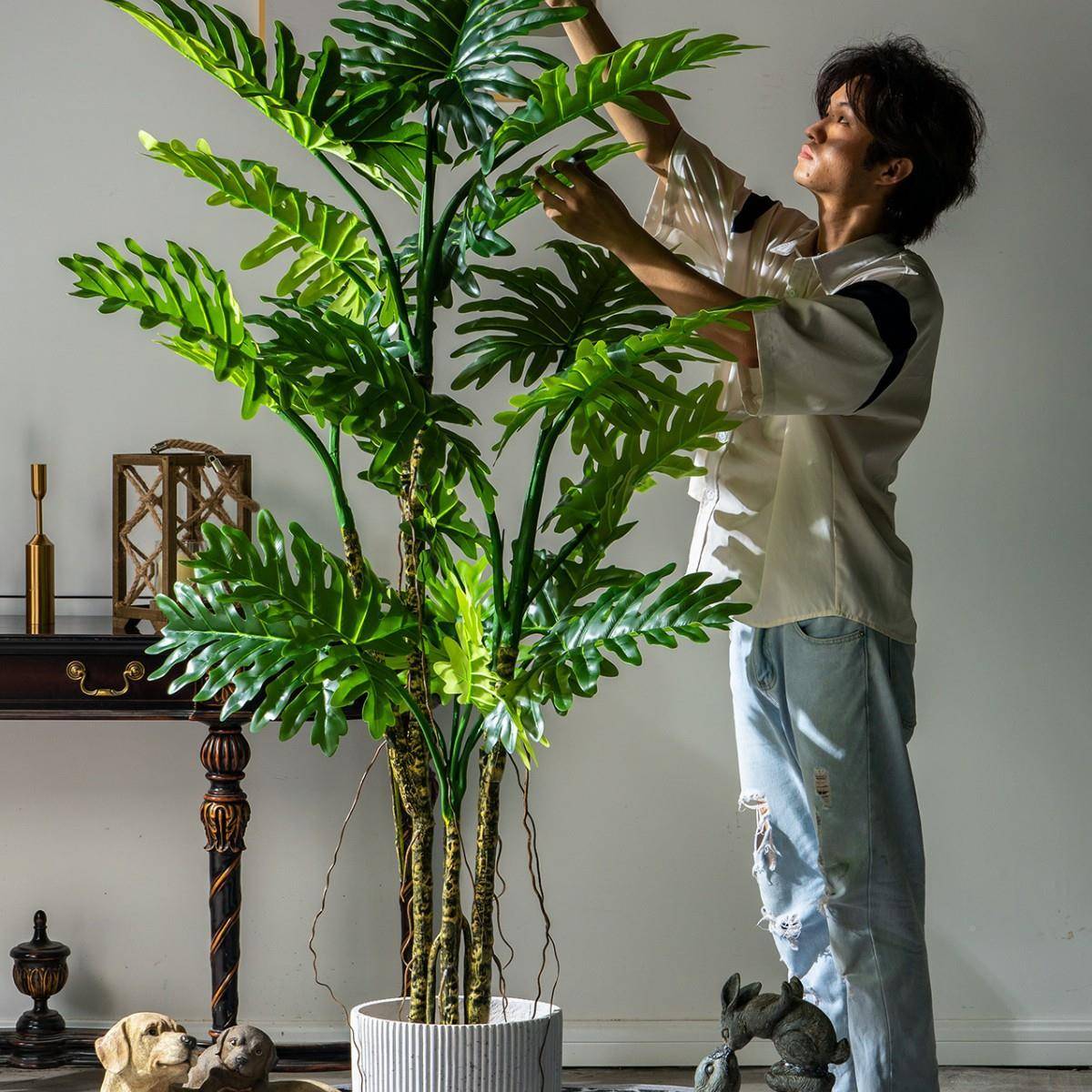 春羽树仿真绿植内盆栽假植物室家大型16810826落居地造景客厅摆装