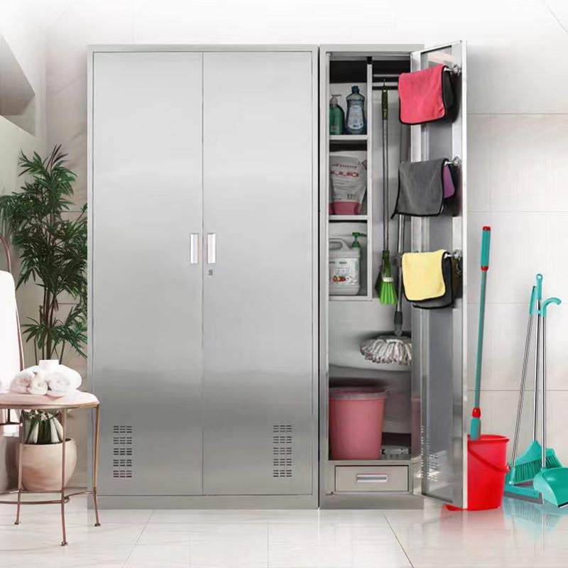 不锈钢清拖把单双门学校保洁工柜厂洁教室工具LPY杂收纳储物物卫,商业/办公家具,办公储物柜,淘宝优惠券,粉丝福利购,淘宝优惠卷