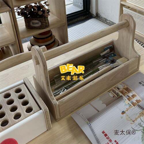 幼儿园儿童扇桌椅胶木宝宝实木形绘画桌木工美术美工太桌无品牌/