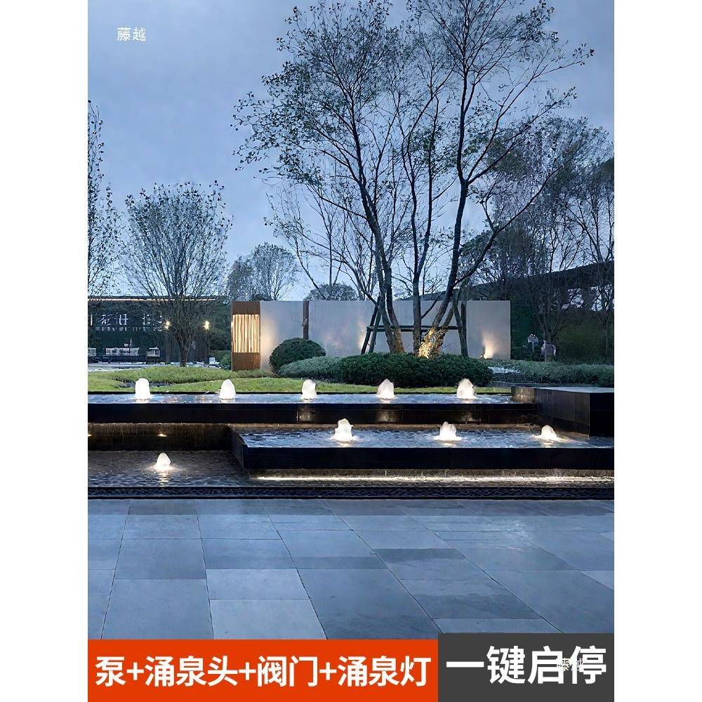喷泉造鱼景水景观喷泉广场462庭院池装泉饰造景设循备涌水环喷头
