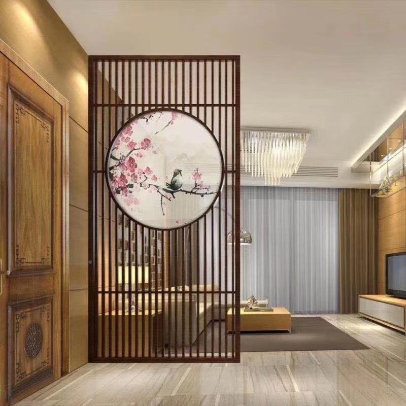 实格栅风RY-002花格新挡中式客厅玄关镂空移动隔断墙遮屏仿古木门