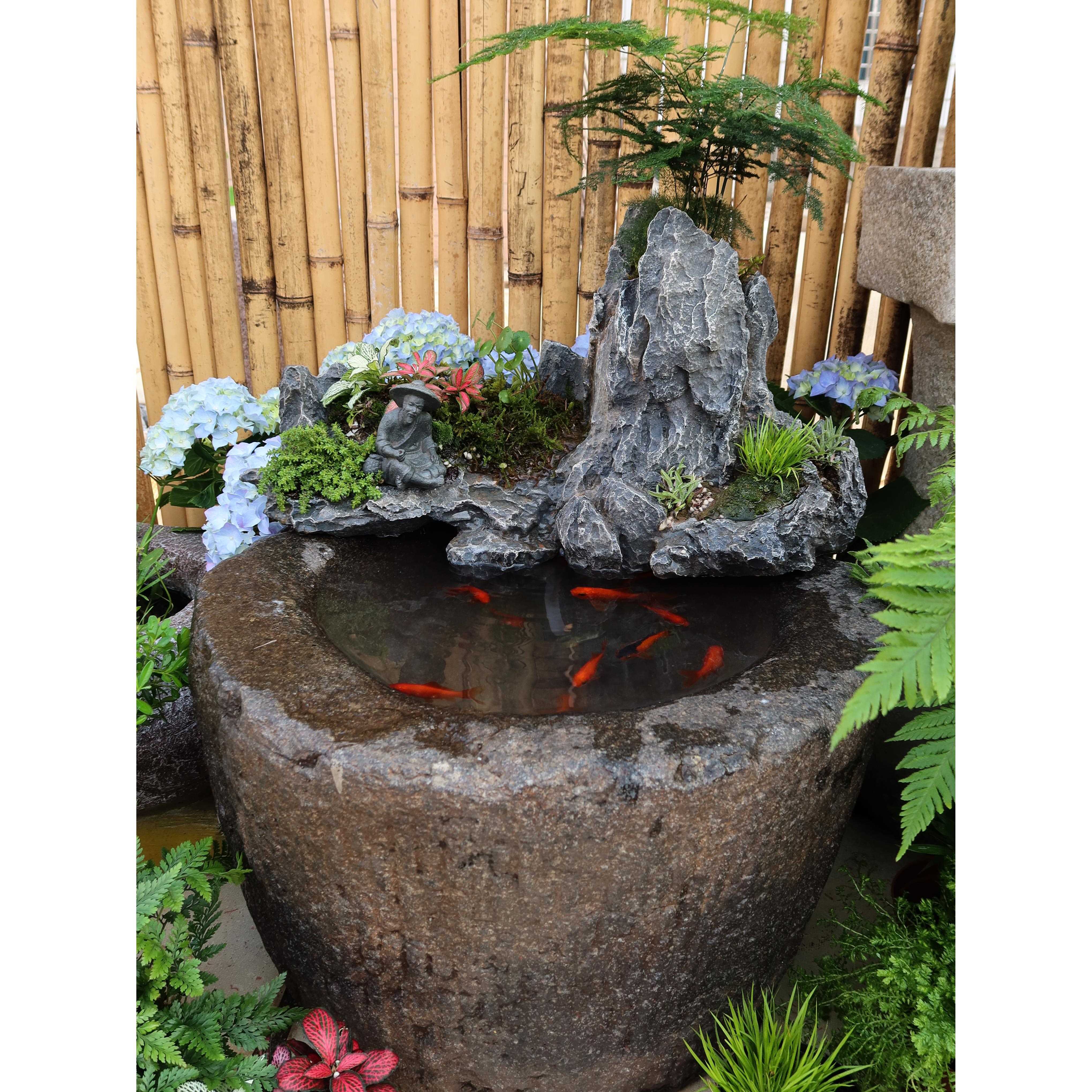 鱼池假造景流水喷泉山瀑布中式仿石青龙头水摆件庭院花园景DFC观