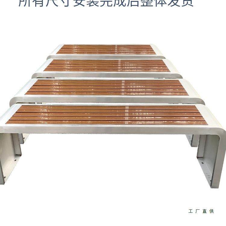 公985椅户外长椅铁艺防腐凳塑木园凳子商场共座椅室外休公息条不