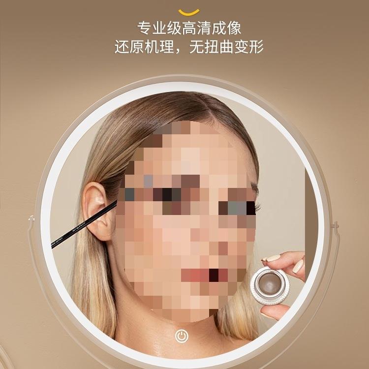 灯梳妆台智能led妆镜简约女生家用卧面室学生宿舍台化式195桌镜带
