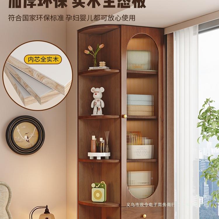 实44木窗柜简约储现代阳台书柜飘收柜窗台转角柜子窗边置纳物柜物
