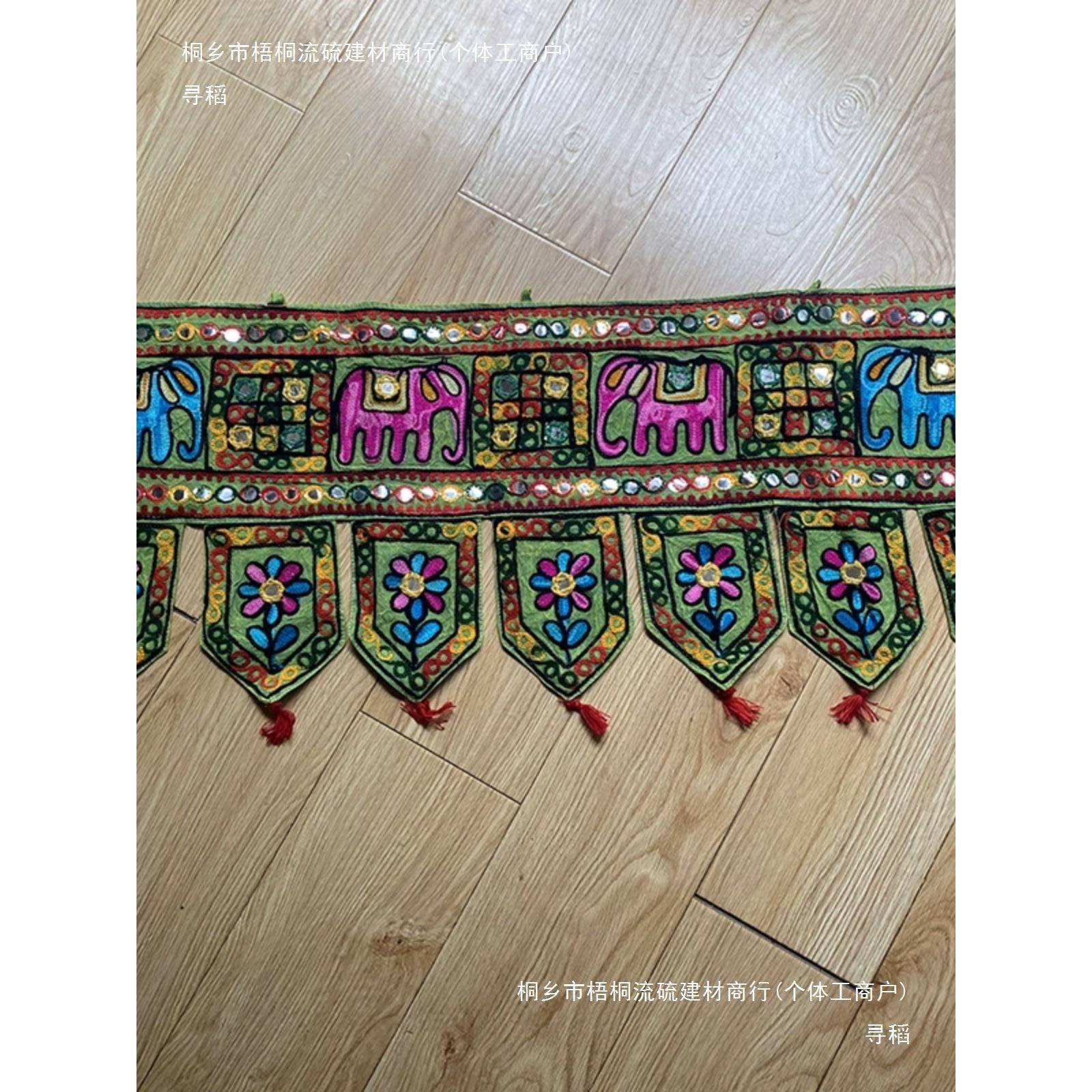 异风印域度绣家花小象门帘片门头横挂帘布艺瑜亮珈居装饰tfglosdh