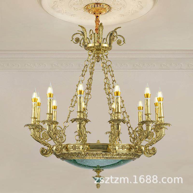 欧式宫墅廷脱蜡全388铜吊法式复古大气奢华别客餐灯厅厅卧室书房,家装灯饰光源,智能吊灯,淘宝优惠券,粉丝福利购,淘宝优惠卷