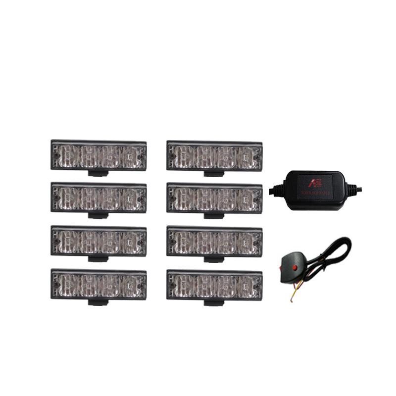 ：一灯0拖八网灯爆闪灯LEDJH-700-4频闪灯信号灯改中装灯70-4A8H