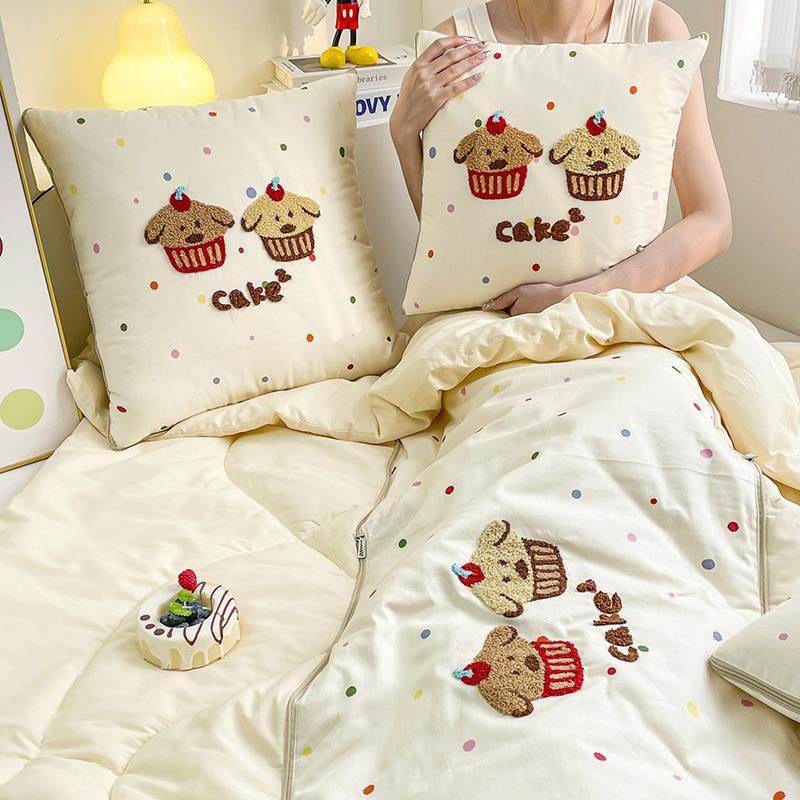 全棉蛋F$p$p$p$糕小狗抱枕被客厅办公午靠垫室被子合二一车载靠枕,居家布艺,抱枕被,淘宝优惠券,粉丝福利购,淘宝优惠卷